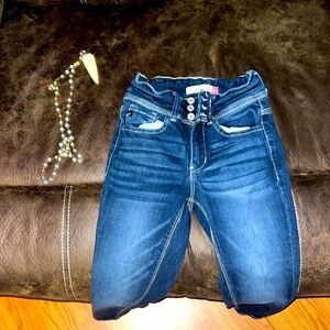Girls sz 08 Kancan jeans with finished hem